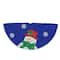 20" Blue Mini Tree Skirt with Embellished Snowman